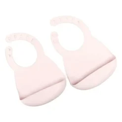 Shop All|2pc My Pure Silicone Baby/Toddler Feeding Bibs Catcher Set - Blush 4M+ - cutbabycare.com | baby boutique & care hub