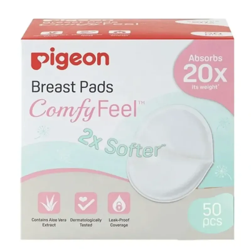 Shop All|50pc PIGEON Comfy Feel Aloe Vera Disposable Maternity Breast Pads Baby Feeding - cutbabycare.com | baby boutique & care hub
