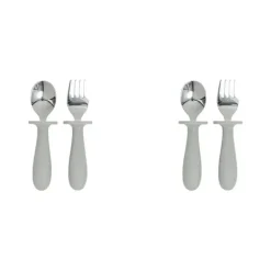 Shop All|4pc Splosh Baby Elephant Stainless Steel Silicone Cutlery Set Spoon/Fork Grey 0+ - cutbabycare.com | baby boutique & care hub