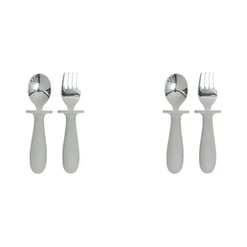 Shop All|4pc Splosh Baby Elephant Stainless Steel Silicone Cutlery Set Spoon/Fork Grey 0+ - cutbabycare.com | baby boutique & care hub