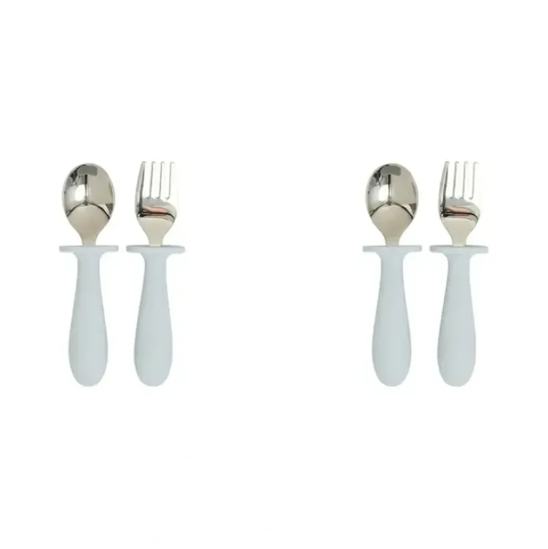 Shop All|4pc Splosh Baby Lion Stainless Steel Silicone Cutlery Set Spoon/Fork Blue 0+ - cutbabycare.com | baby boutique & care hub