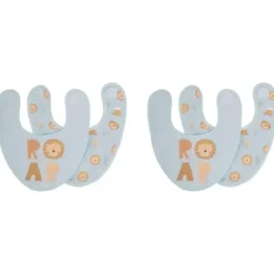 Shop All|4pc Splosh Baby/Infant Lion Cotton Feeding Bib Terry Absorbent 22x30cm Blue - cutbabycare.com | baby boutique & care hub
