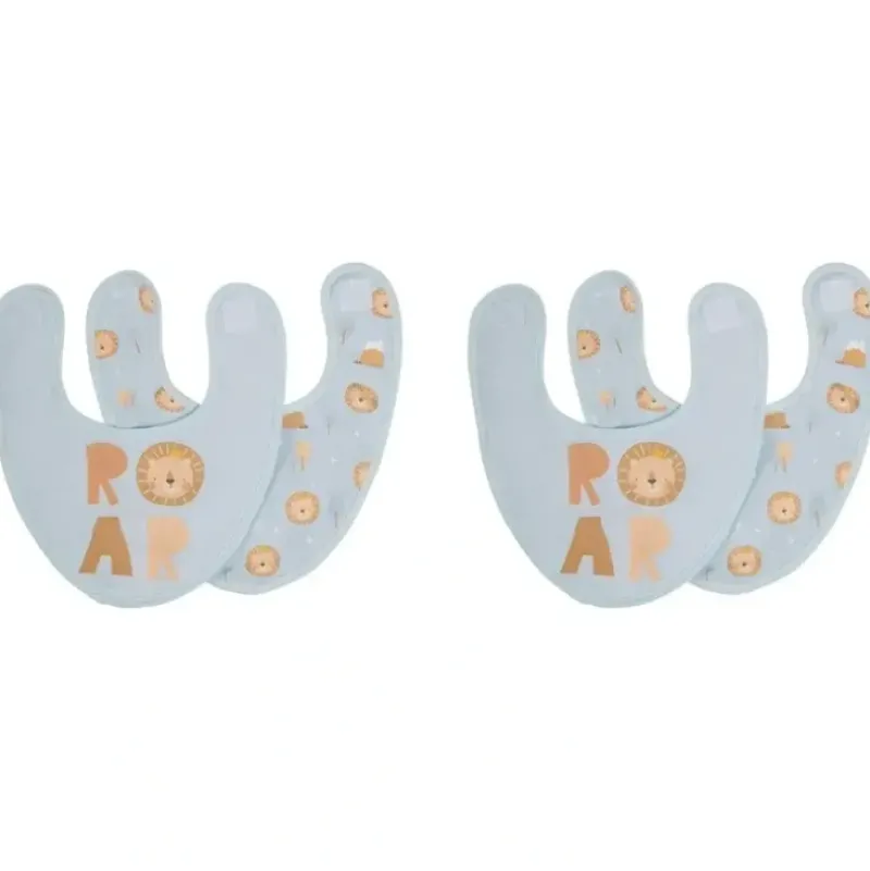 Shop All|4pc Splosh Baby/Infant Lion Cotton Feeding Bib Terry Absorbent 22x30cm Blue - cutbabycare.com | baby boutique & care hub