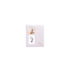 Pearhead - Seersucker Baby Book And Clean Touch Ink Pad, Pink - cutbabycare.com | baby boutique & care hub* Best