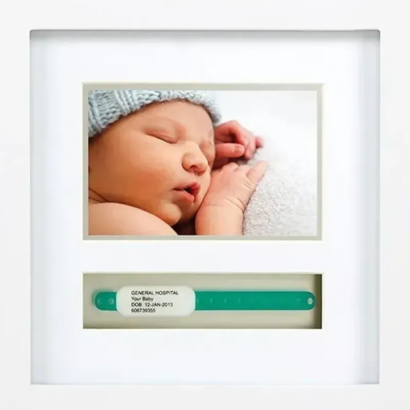 Pearhead Baby Hosipital ID Bracelet and Photo Keepsake Frame, White - cutbabycare.com | baby boutique & care hub* Sale
