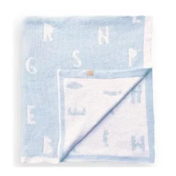 Piccolo Bambino - Feather Chenille Blanket Stroller Blanket On Wooden Hanger Blue - cutbabycare.com | baby boutique & care hub* Fashion
