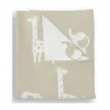 Piccolo Bambino - Jacquard Reversible Blanket On Wooden Hanger Beige - cutbabycare.com | baby boutique & care hub* Best Sale