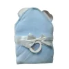 Piccolo Bambino - Luxury Velour Hooded Towel With Satin Ears, Blue - cutbabycare.com | baby boutique & care hub* Online