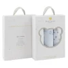 Piccolo Bambino - 3Pk Muslin Burp Cloth In Gift Box Blue - cutbabycare.com | baby boutique & care hub* Outlet