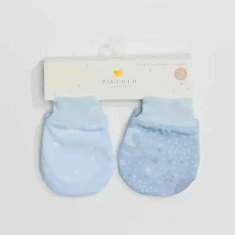 Piccolo Bambino - 2Pks Jersey Scratch Mitts Blue - cutbabycare.com | baby boutique & care hub* Cheap