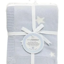 Piccolo Bambino Knitted Star Baby Blanket - Blue - cutbabycare.com | baby boutique & care hub* Clearance
