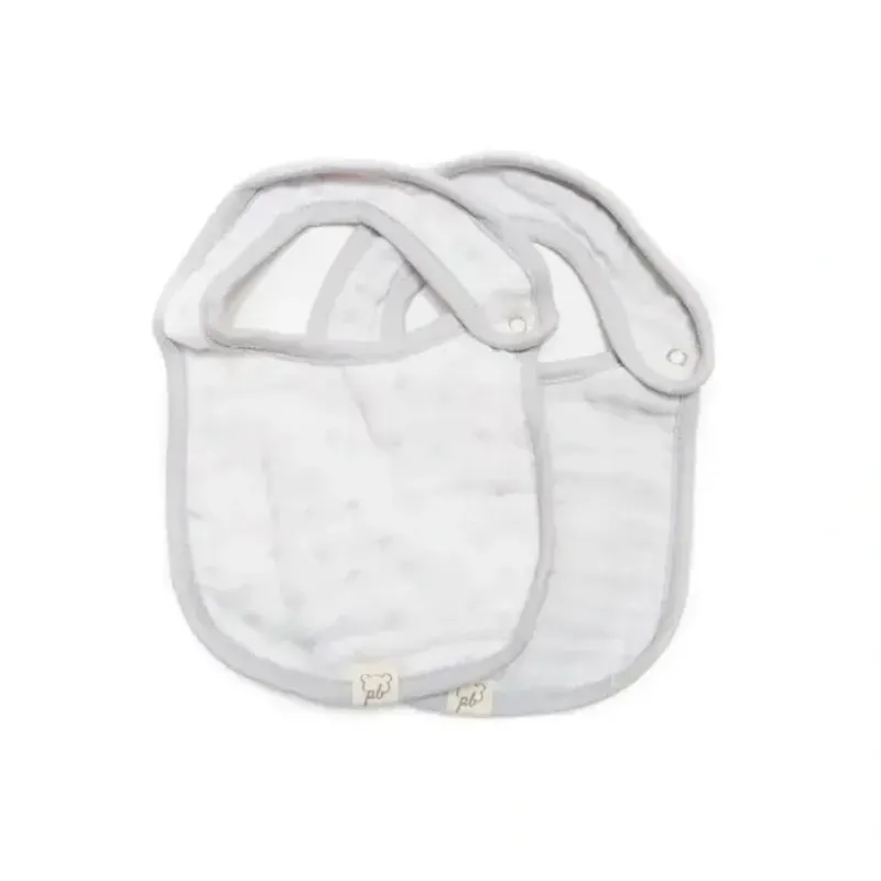Piccolo Bambino 2pk Grey Muslin Bibs For Baby Boy - cutbabycare.com | baby boutique & care hub* Flash Sale