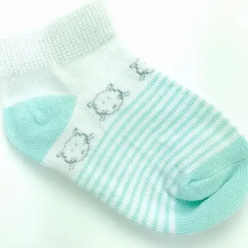 Piero Liventi Animal Green Stripes Baby Socks - cutbabycare.com | baby boutique & care hub* Flash Sale