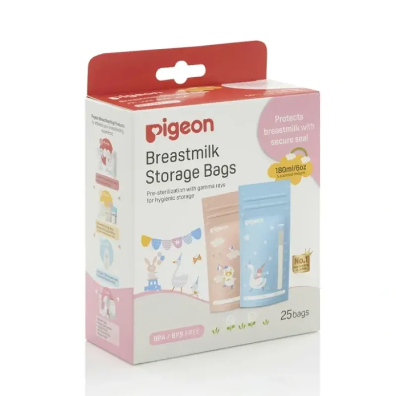 PIGEON Breast Milk Storage Bags 180ml 25 Pack - cutbabycare.com | baby boutique & care hub* Sale