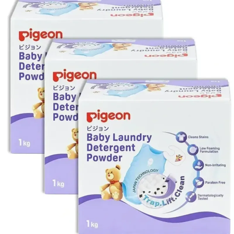 PIGEON 3kg Laundry Detergent Powder for Sensitive Skin Baby/Infant/Kids Clothes - cutbabycare.com | baby boutique & care hub* Online
