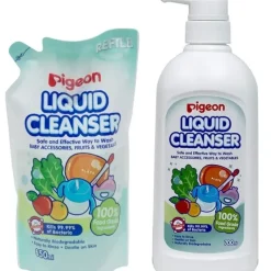PIGEON 700ml Liquid Cleanser w/ 650mlRefill for Baby Bottles/Food/Fruit/Veggies - cutbabycare.com | baby boutique & care hub* Cheap