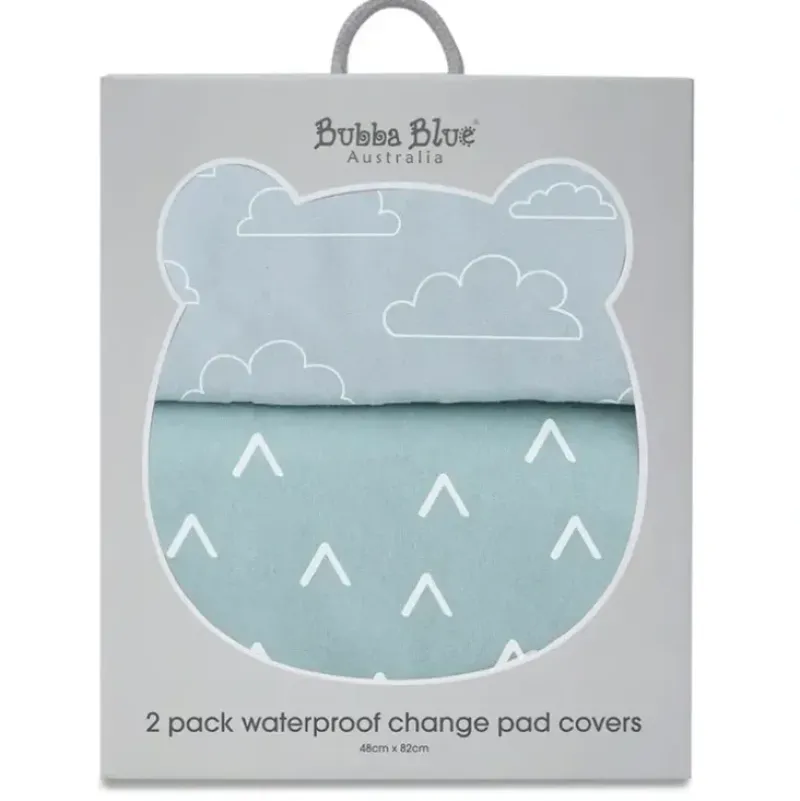 Shop All|2PK Bubba Blue 48x82cm Nordic Waterproof Change Mat Cover Baby 0-12m Sky/Mint - cutbabycare.com | baby boutique & care hub