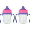 Shop All|2PK Foogo BPA Free Soft Spout Tritan Plastic Sippy Cup with Handles Pink 235ml - cutbabycare.com | baby boutique & care hub