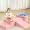 Playpals Kids Climb Crawl Foam Play Set Soft Play Set Activity Toys 5PC Pink - cutbabycare.com | baby boutique & care hub* Online