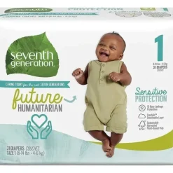 Seventh Generation Baby Diapers, Sensitive Protection, Size 1 - cutbabycare.com | baby boutique & care hub* Flash Sale