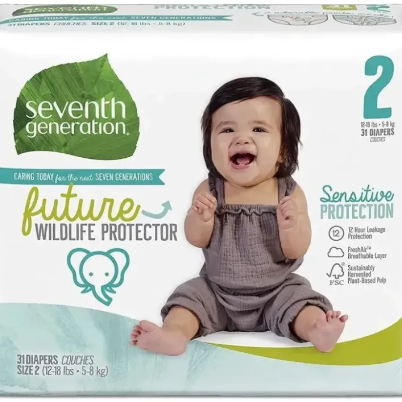 Seventh Generation Baby Diapers, Sensitive Protection, Size 2 - cutbabycare.com | baby boutique & care hub* Clearance