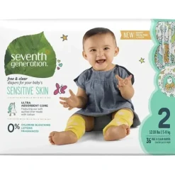 Seventh Generation Baby Free And Clear Diapers Stage 2: 12-18 Lbs - cutbabycare.com | baby boutique & care hub* Cheap