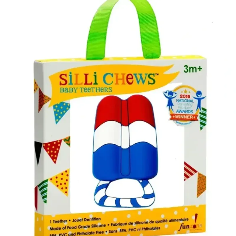Shop All|Silli Chews Red Popsicle Soft Silicone Teether Baby/Infant Sensory Chew Toy 3m+ - cutbabycare.com | baby boutique & care hub