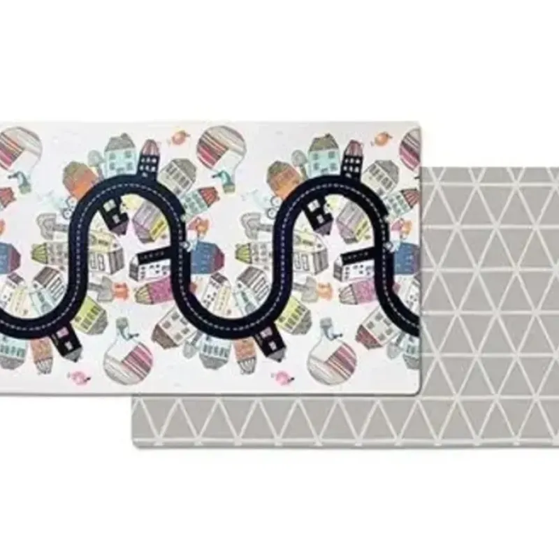 Skip Hop Doubleplay Reversible Playmat - Vibrant Village/Sketch Triangle - cutbabycare.com | baby boutique & care hub* Fashion