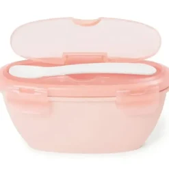 Skip Hop Easy-Serve Travel Bowl & Spoon, Coral - cutbabycare.com | baby boutique & care hub* Flash Sale