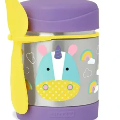 Skip Hop Zoo Kids Colourful Stainless Steel Insulated Food Jar Unicorn 2 Piece Set - cutbabycare.com | baby boutique & care hub* Clearance
