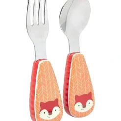 Skip Hop Zootensils Fork & Spoon Toddler Cutlery Set With Soft Side Grips - Fox - cutbabycare.com | baby boutique & care hub* Store
