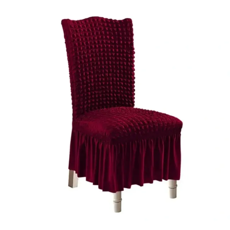 Soga Burgundy Chair Cover Seat Protector with Ruffle Skirt Stretch Slipcover Wedding Party Home Decor - cutbabycare.com | baby boutique & care hub* Cheap