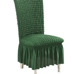 Soga Dark Green Chair Cover Seat Protector with Ruffle Skirt Stretch Slipcover Wedding Party Home Decor - cutbabycare.com | baby boutique & care hub* Online