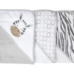 Spasilk - 3 Hooded Towel Set, Grey Zebra - cutbabycare.com | baby boutique & care hub* Cheap