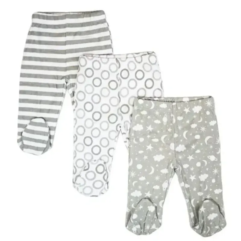 Spasilk - 3 Pack Footed Pants Grey Celestial - cutbabycare.com | baby boutique & care hub* Best