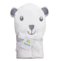 Spasilk - Hooded Towel Animal Bear, White - cutbabycare.com | baby boutique & care hub* Sale
