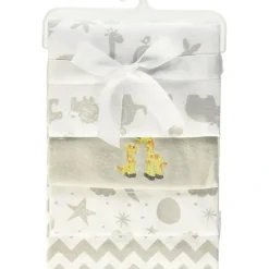 Spasilk 4 Pack Cotton Flannel Receiving Blankets - Grey Animals - cutbabycare.com | baby boutique & care hub* Discount