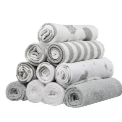 Spasilk 10 Pack Washcloth - Grey Celestial - cutbabycare.com | baby boutique & care hub* Shop