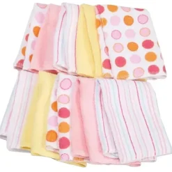 Spasilk - 10Pk Soft Terry Bath Washcloths, Pink Dots - cutbabycare.com | baby boutique & care hub* Cheap