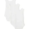 Spasilk 3-Pack Sleeveless Bodysuits, White - cutbabycare.com | baby boutique & care hub* Sale