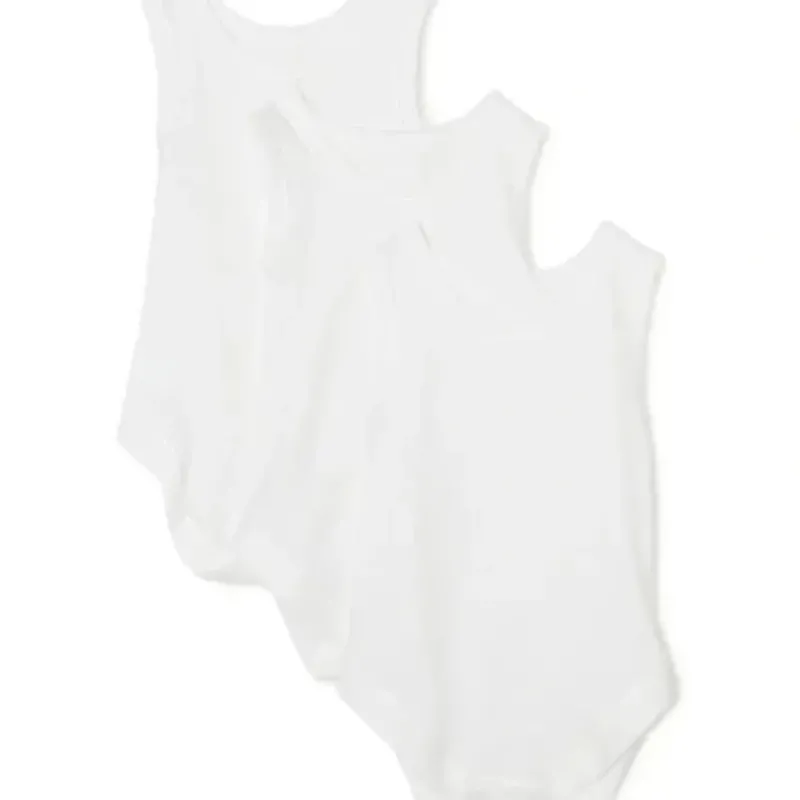 Spasilk 3-Pack Sleeveless Bodysuits, White - cutbabycare.com | baby boutique & care hub* Sale