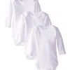 Spasilk Unisex 3-Pack Long Sleeve Lap Shoulder Bodysuit White - cutbabycare.com | baby boutique & care hub* New