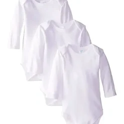 Spasilk Unisex 3-Pack Long Sleeve Lap Shoulder Bodysuit White - cutbabycare.com | baby boutique & care hub* New