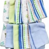Spasilk Washcloth Set 10-Pack, Blue Lines - cutbabycare.com | baby boutique & care hub* Flash Sale