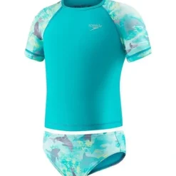 Speedo - Begin to Swim Rashguard 2Pc Set, New Turquoise - cutbabycare.com | baby boutique & care hub* Hot