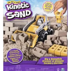 Spin Master - Kinetic Sand Dig & Demolish Truck Playset with 1lb Kinetic Sand - cutbabycare.com | baby boutique & care hub* Hot