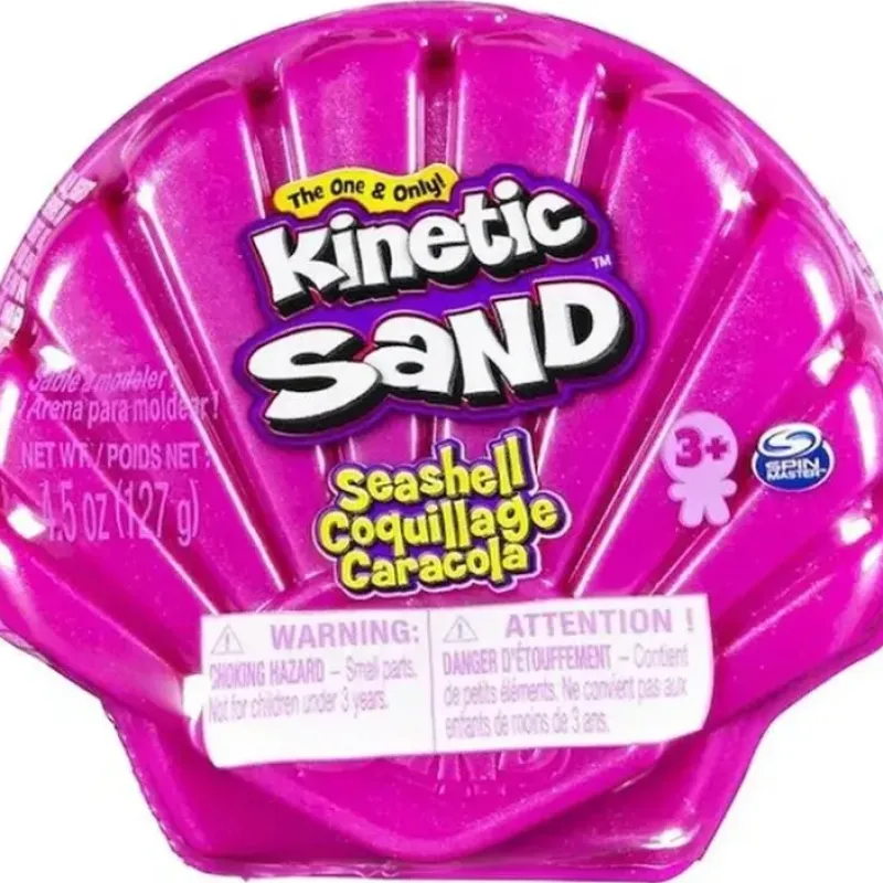 Spin Master - Kinetic Sand, 4.5 Oz Seashell Container Pink - cutbabycare.com | baby boutique & care hub* Clearance