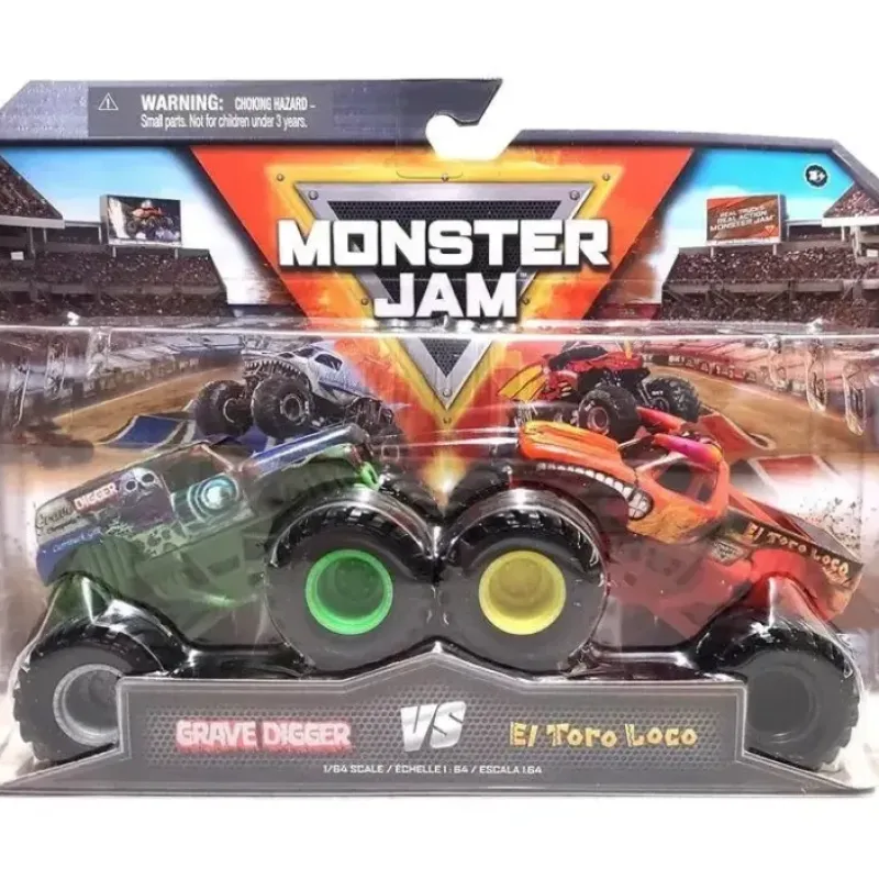 Spin Master - Monster Jam, Die-Cast Monster Trucks, 2 Pack Series 24, Grave Digger vs El Toro Loco, Ages 3+ - cutbabycare.com | baby boutique & care hub* Store