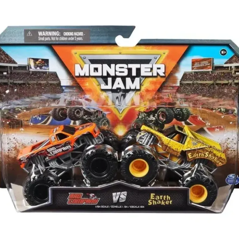 Spin Master - Monster Jam, Official Earth Shaker Vs. Bad Company Die-Cast Monster Trucks, Ages 3+ - cutbabycare.com | baby boutique & care hub* Sale