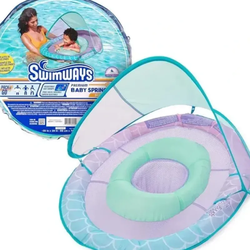 Spin Master - Swimways Baby Spring Pool Float, UPF Protection, Kids 9-24 Months, Mermaid - cutbabycare.com | baby boutique & care hub* Online